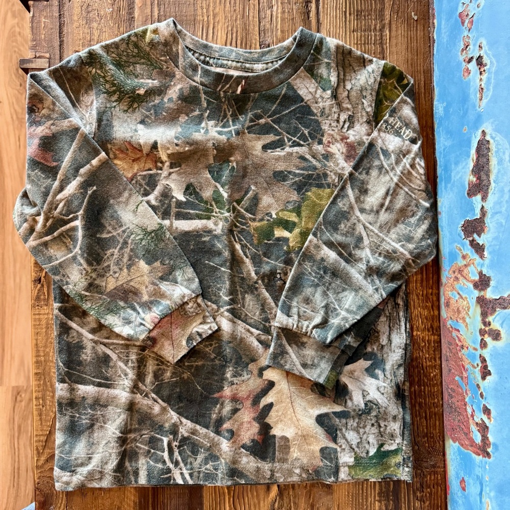 Kids Red Head Camo Hunting Long Sleeve Shirt Size Small S